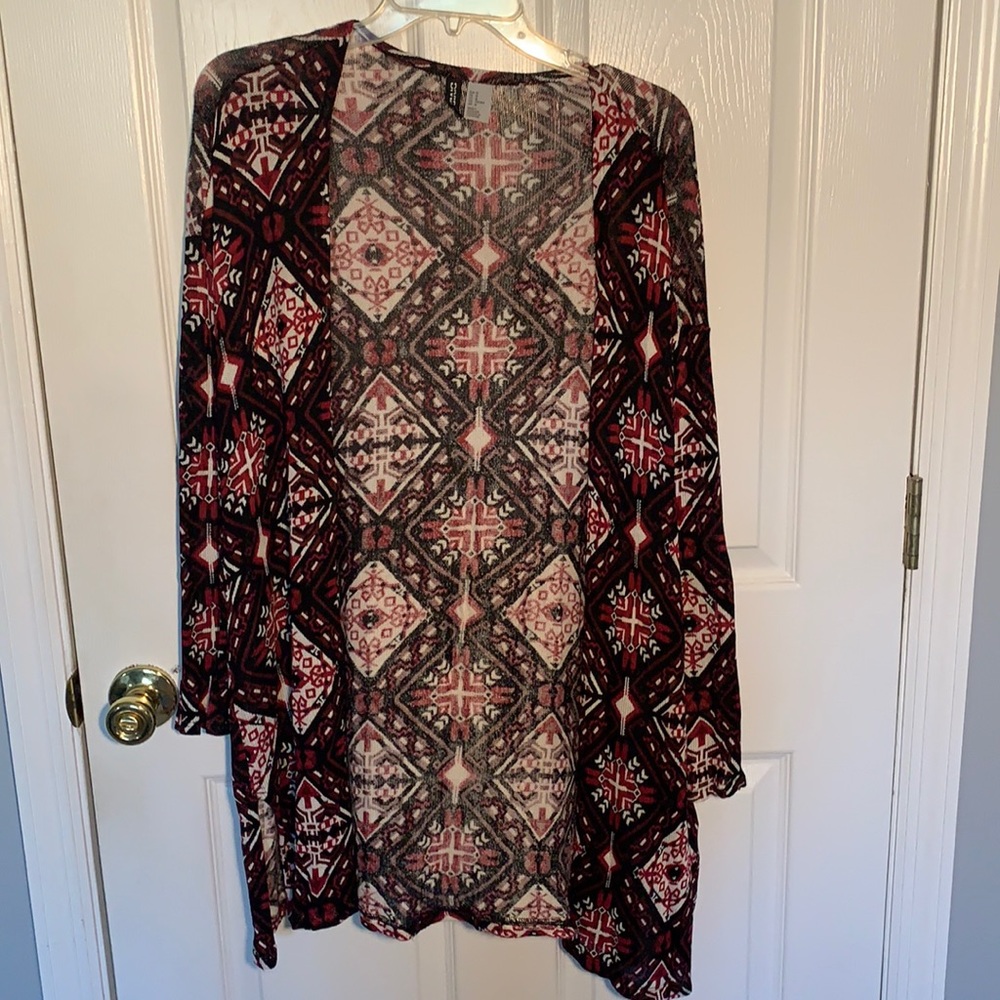 h&m maroon cardigan
